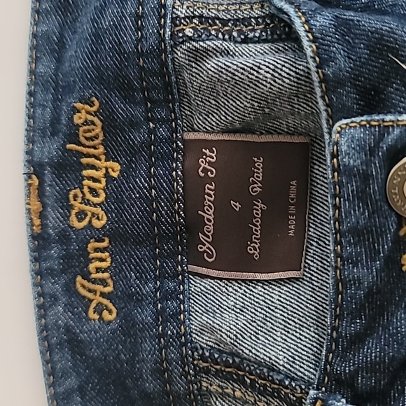 Ann Taylor Lindsay Waist Modern Fit Capri Cuffed Jeans - Picture 8 of 8